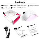 SUNUV 24W UV Light LED Nail Dryer Curing Lamp for Fingernail & Toenail Gels Based Polishes with Sensor, 30s 60s Timer SUN9C (Pink)