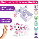 Power Your Fun Robo Pets Unicorn Toy - Remote Control Robot Pet Toy, Interactive Hand Motion Gestures, Walking, and Dancing Robot Unicorn Toy