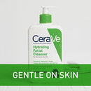 Jabón facial hidratante CeraVe | 16 onzas | Limpiador facial diario para piel seca | Sin perfume