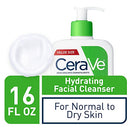 Jabón facial hidratante CeraVe | 16 onzas | Limpiador facial diario para piel seca | Sin perfume