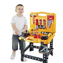 Toy Choi's 82 Pieces Kids Construction Toy Workbench for Toddlers, Kids Tool Bench Construction Set with Tools and Drill, Children Toy Shop Tools for Boys and Girls