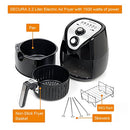 Secura Air Fryer 3.4Qt / 3.2L 1500-Watt Electric Hot XL Air Fryers Oven Oil Free Nonstick Cooker with Additional Accessories, Recipes, BBQ Rack & Skewers for Frying, Roasting, Grilling, Baking