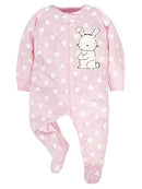 Gerber Baby Girls' 4 Pack Sleep 'N Play Footie, Bunny, Preemie