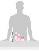 Set de biberones rosa con mordedor de silicona