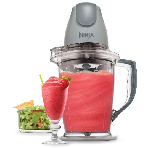 Ninja 400-Watt Blender/Food Processor for Frozen Blending, Chopping and Food Prep with 48-Ounce Pitcher and 16-Ounce Chopper Bowl (QB900B), Silver