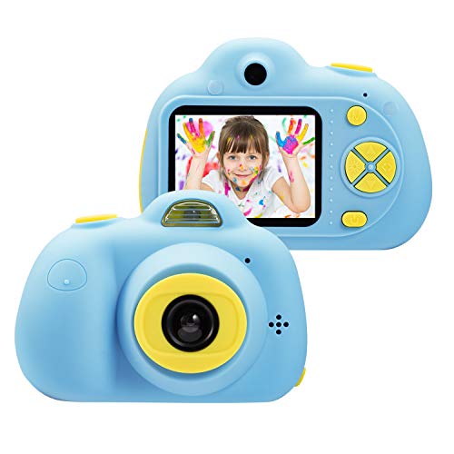 omzer Kids Toys Camera for 3-6 Year Old Girls Boys, Compact Cameras for Children, Best for 5-10 Year Old Boy Girl 8MP HD Video Camera Creative Present,Blue(16GB Memory Card Included)