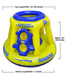 Wave Runner Swoosh 360 Swimming Pool Basketball Hoop Set by WAVERUNNER - (Yellow/Blue)