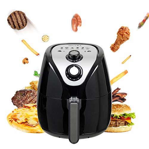 Secura Air Fryer 3.4Qt / 3.2L 1500-Watt Electric Hot XL Air Fryers Oven Oil Free Nonstick Cooker with Additional Accessories, Recipes, BBQ Rack & Skewers for Frying, Roasting, Grilling, Baking