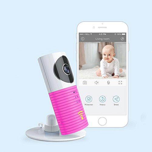 JTD Smart Wireless IP WiFi DVR Security Surveillance Camera with Motion Detector Two-Way Audio & Night Vision Best Security Camera Baby Monitor for Your Baby,Home, Pet or Business (Baby Pink)