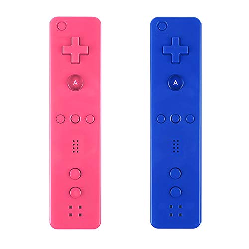 Yosikr Wireless Remote Controller for Wii Wii U - 2 Packs Pink and Deep Blue