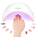 SUNUV 24W UV Light LED Nail Dryer Curing Lamp for Fingernail & Toenail Gels Based Polishes with Sensor, 30s 60s Timer SUN9C (Pink)