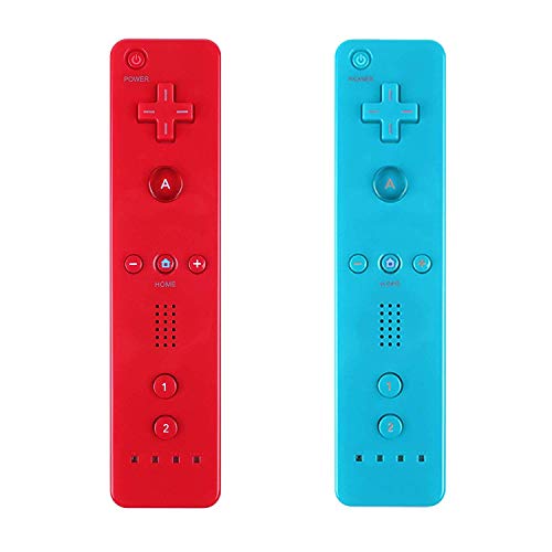 Yosikr Wireless Remote Controller for Wii Wii U - 2 Packs Red and Blue