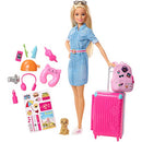 Barbie y juego de viaje con más de 10 accesorios
