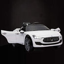 TOBBI Kids Ride On Car Maserati 12V Rechargeable Toy Vehicle w/ MP3 Remote Control White