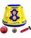 Wave Runner Swoosh 360 Swimming Pool Basketball Hoop Set by WAVERUNNER - (Yellow/Blue)