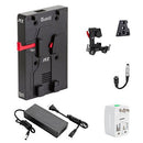 JTZ DP30 Camera Cage with 15mm Rail Rod Baseplate Rig and Top Handle+ 4" ×4" Carbon Fiber Matte Box+Follow Focus+Power Supply (LE Version) for Sony A6000 A6300 A6500 DSLR Camera