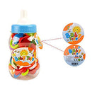 WISHTIME Rattle Teether Baby Toys - Baby 11pcs Shake and GRAP Baby Hand Development Rattle Toys for Newborn Infant with Giant Bottle Gift for 3 6 9 12 18Month