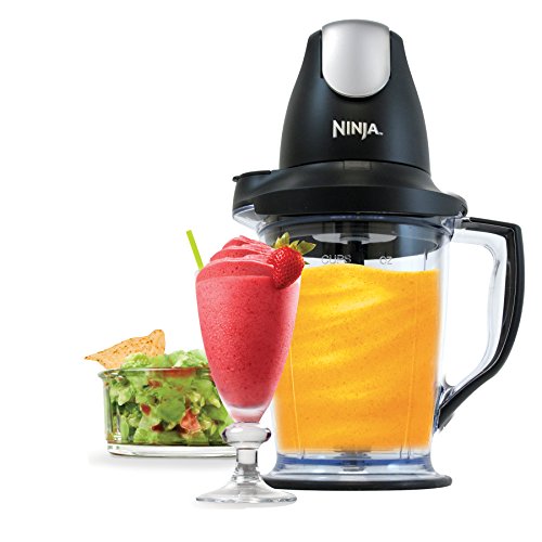 Ninja Blender/Food Processor with 450-Watt Base, 48oz Pitcher, 16oz Chopper Bowl, and 40oz Processor Bowl for Shakes, Smoothies, and Meal Prep (QB1004)