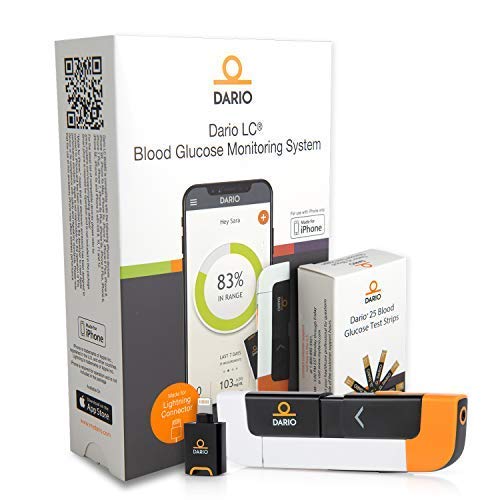 Monitor de Glucosa Dario con 10 lancetas y 10 cubiertas deshechables (iPhone)