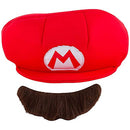 Nintendo Super Mario Brothers Mario Child Hat and Mustache, One Size Child