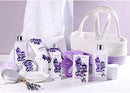 Bath Spa Gift Set, Gift Basket 11-Piece Lavender Scented Spa Basket Kits for Women, Contains Essential Oil, Shower Gel, Bubble Bath, Body Lotion, Bath Salt, Body Scrub, Best Gift for Her