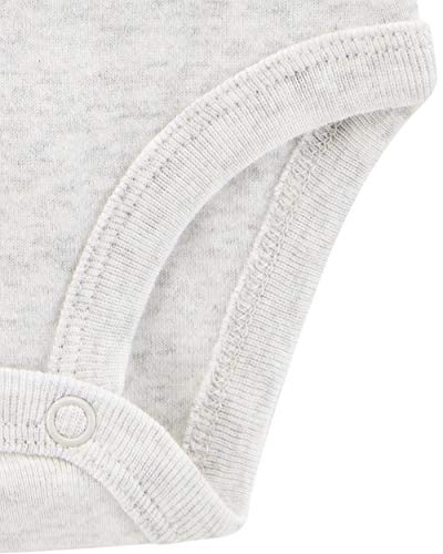 Simple Joys by Carter's Baby 5-Pack Neutral Long-Sleeve Bodysuit, Grey/Blue Stripe, 3-6 Months