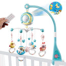 Mini Tudou Baby Musical Crib Mobile with Projection Function and Night Light,Hanging Rotating Teether Rattle and 150 Melodies Music Box with Remote Control,Toy for Newborn 0-24 Months