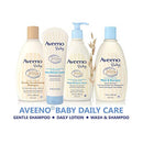Aveeno Baby - Loción hidratante diaria para pieles delicadas con avena coloidal natural y dimeticona, hipoalergénica, sin fragancias, sin ftalatos ni parabenos, 3 x 18 fl. oz