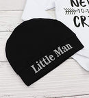 Newborn Baby Boy Clothes New to The Crew Letter Print Romper+Long Pants+Hat 3PCS Outfits Set (White, 3-6 Months)