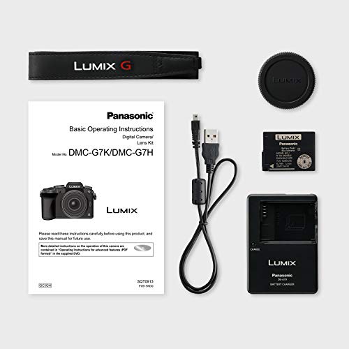 Panasonic Lumix G7 - 4K, 16 Megapixel Mirrorless Digital Camera, with Lumix G VARIO 14-42mm Mega O.I.S. Lens, 3-Inch LCD, (Black)