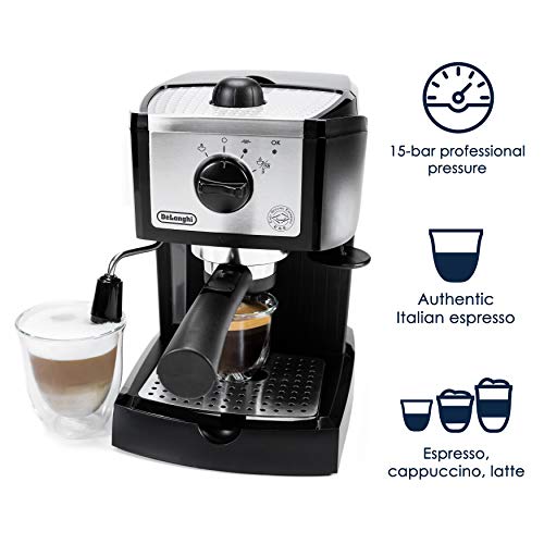 Delonghi-cafetera italiana todo en uno, máquina de Espresso semiautomática,  vapor de alta presión, 15 Bar, capuchino Latte para café - AliExpress
