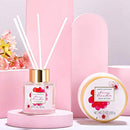 Bath Gift Sets for Women- Luxury 11pcs Spa Gift Baskets with Cherry Blossom Scent Shower Gel, Body Lotion, Reed Diffuser in Pink Tote Bag, Great Women Gift Idea for Valentine's Day Birthday Christmas