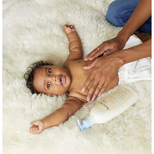 Aveeno Baby - Loción hidratante diaria para pieles delicadas con avena coloidal natural y dimeticona, hipoalergénica, sin fragancias, sin ftalatos ni parabenos, 3 x 18 fl. oz
