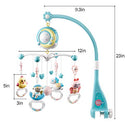 Mini Tudou Baby Musical Crib Mobile with Projection Function and Night Light,Hanging Rotating Teether Rattle and 150 Melodies Music Box with Remote Control,Toy for Newborn 0-24 Months
