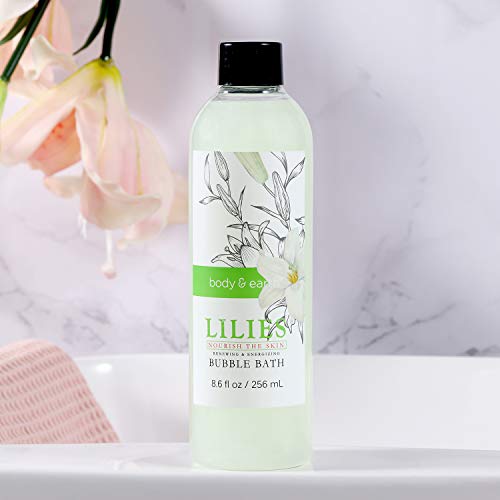 Gift Baskets for Women, Body & Earth Spa Gifts for Her, Lily 10pc Set, Best Gift Idea for Women