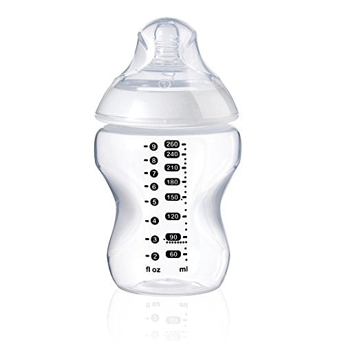 Biberón Closer to Nature, anticólico, tetina similar al pecho, sin BPA, flujo lento, 9 onzas (4 unidades)