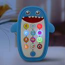 Sommer Teething Phone Toy for Babies with Removable Soft Case, Lights, Music and Adjustable Volume - Play and Learn for Children and Toddlers 18+ Months (Blue)