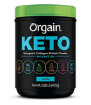 Polvo de proteína de colágeno cetogénico Orgain con aceite MCT, vainilla - Apto para paleo, péptidos de colágeno hidrolizados alimentados con pasto tipo I y III, sin lácteos, sin lactosa, sin gluten, sin soja, 0.88 libras