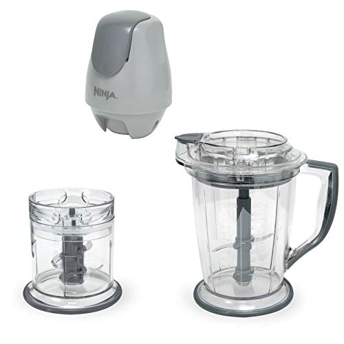 Ninja 400-Watt Blender/Food Processor for Frozen Blending, Chopping and Food Prep with 48-Ounce Pitcher and 16-Ounce Chopper Bowl (QB900B), Silver