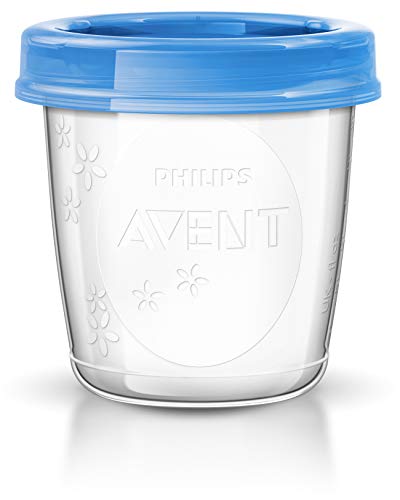 Vasos de almacenamiento de leche materna Philips AVENT, 6 onzas (paquete de 10)