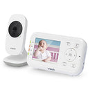 VTech VM3252 Video Baby Monitor with 1000ft Long Range, Auto Night Vision, 2.8” Screen, 2-Way Audio Talk, Temperature Sensor, Power Saving Mode, Lullabies and Wall-mountable Camera with bracket