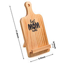 Gifts For Mom Birthday Mother's Day Gifts for Women, Cutting Board Style Wood Recipe Cookbook iPad Tablet Stand Holder