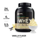 Optimum Nutrition Gold Standard 100% Whey Protein Powder, Naturally Flavored Vanilla, 4.8 Pound (Packaging May Vary)