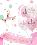 decoraciones de nicornio cumpleaños Decoraciones para las niñas, total 163PCS