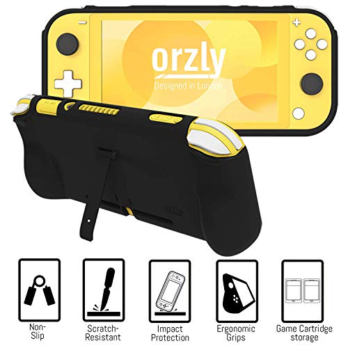 Orzly Switch Lite Accessories Bundle - Case & Screen Protector for Nintendo Switch Lite Console, USB Cable, Games Holder, Comfort Grip Case, Headphones, Thumb-Grip Pack & More (Orzly Gift Pack)