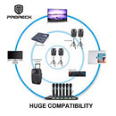 PRORECK Party 12 Portable 12-Inch 1000 Watts 2-Way Powered PA Speaker System Combo Set with Bluetooth/USB/SD Card Reader/FM Radio/Remote Control/Speaker Stand