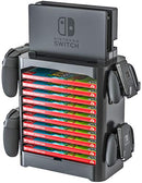 Skywin Game Storage Tower for Nintendo Switch - Game Disk Rack and Controller Organizer Compatible with Nintendo Switch and Accessories