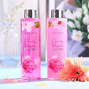 Bath Set for Women - Body&Earth 8 Pcs Gift Basket with Cherry Blossom & Jasmine Scent, Includes Bubble Bath, Shower Gel, Body & Hand Lotion, Bath Salts and More, Perfect Gifts Set for Home Relaxation