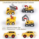 iHaHa 236PCS Construction Tracks Car for Kids Boys Toys, 6PCS Construction Car and Flexible Track Playset Create A Engineering World Road Race for 3 4 5 6 Year & Up Old Boys Girls Best Gift