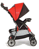 Coche de viaje compacto y ligero Kolcraft Cloud Plus, rojo fuego